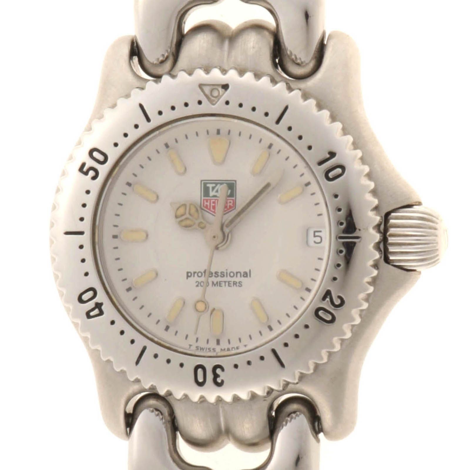 TAG HEUER タグホイヤー スポーツエレガンス WG1412-0 腕時計 クオーツ ステンレススチール ホワイト レディース 2148104186225【中古】207
