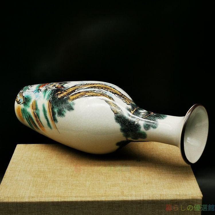 上品】乾隆粉彩 兎美人 尖口花瓶 景徳鎮 陶磁器 美術品 工芸品