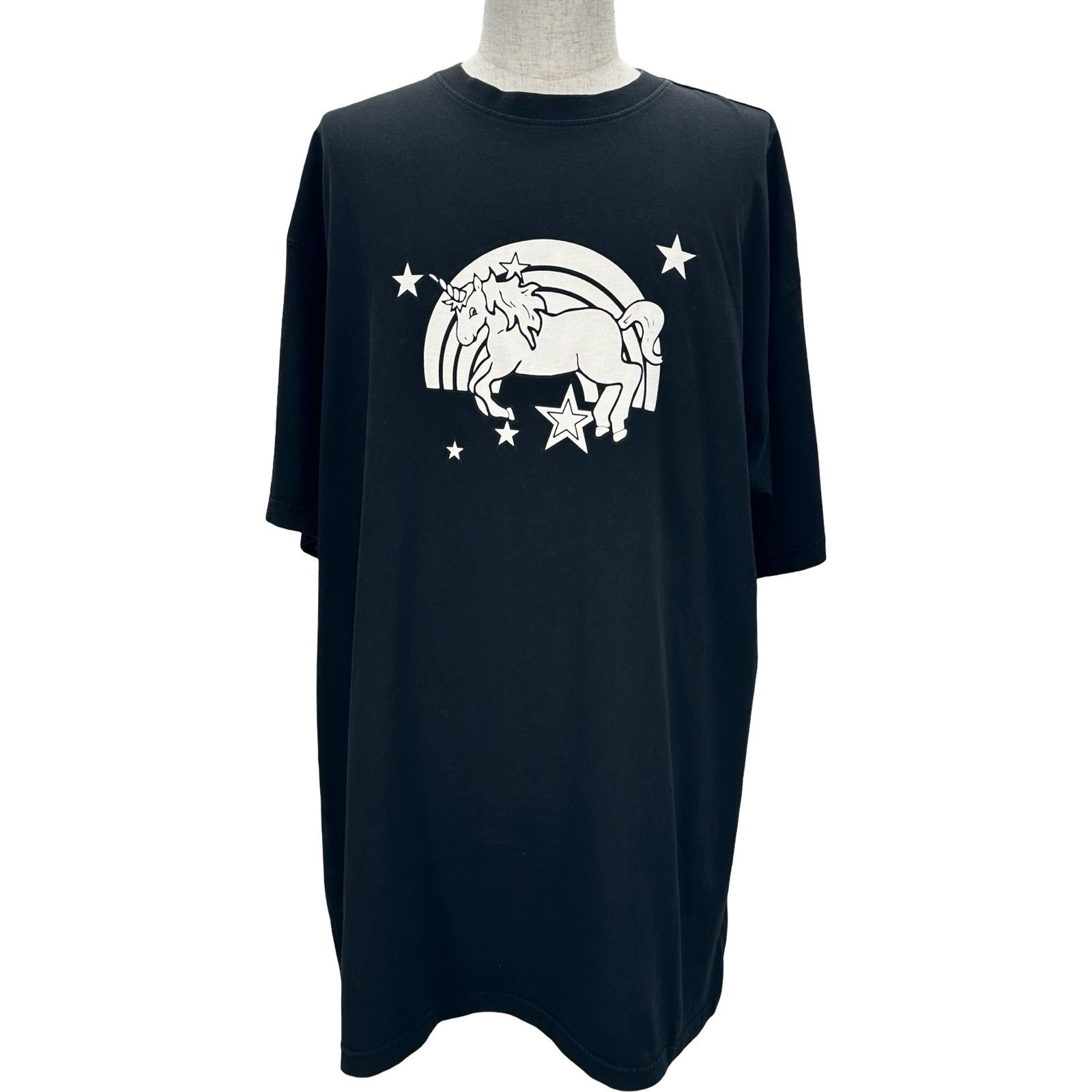ヴェトモン VETEMENTS マジックユニコーン半袖Tシャツ UE51TR390B ブラック コットン メンズ 半袖Ｔシャツ