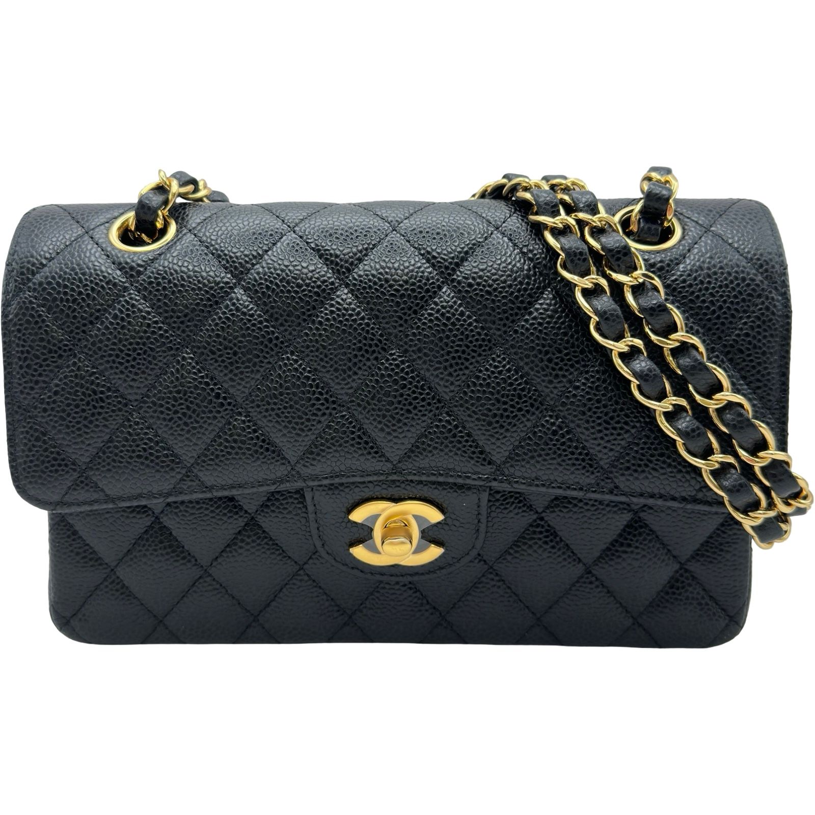 シャネル CHANEL マトラッセ23 A01113 ブラック ゴールド金具 キャビアスキン レディース ショルダーバッグ
