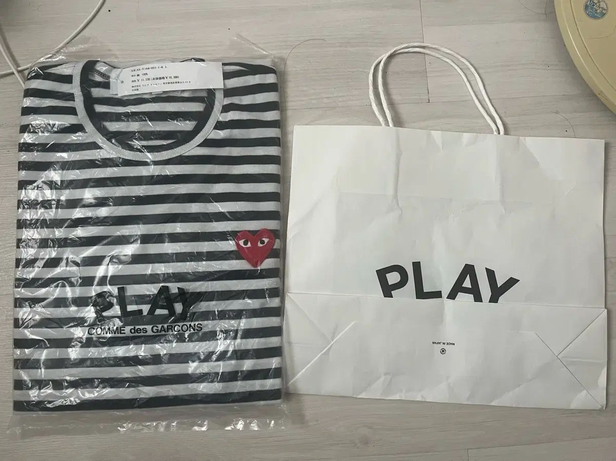 コム・デ・ギャルソン ボーダーT ブラック L 新品 出品