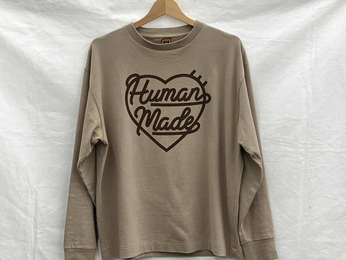 ブラウン HUMAN MADE 長袖Tシャツ ブラウンハート Sサイズ 【公式通販】