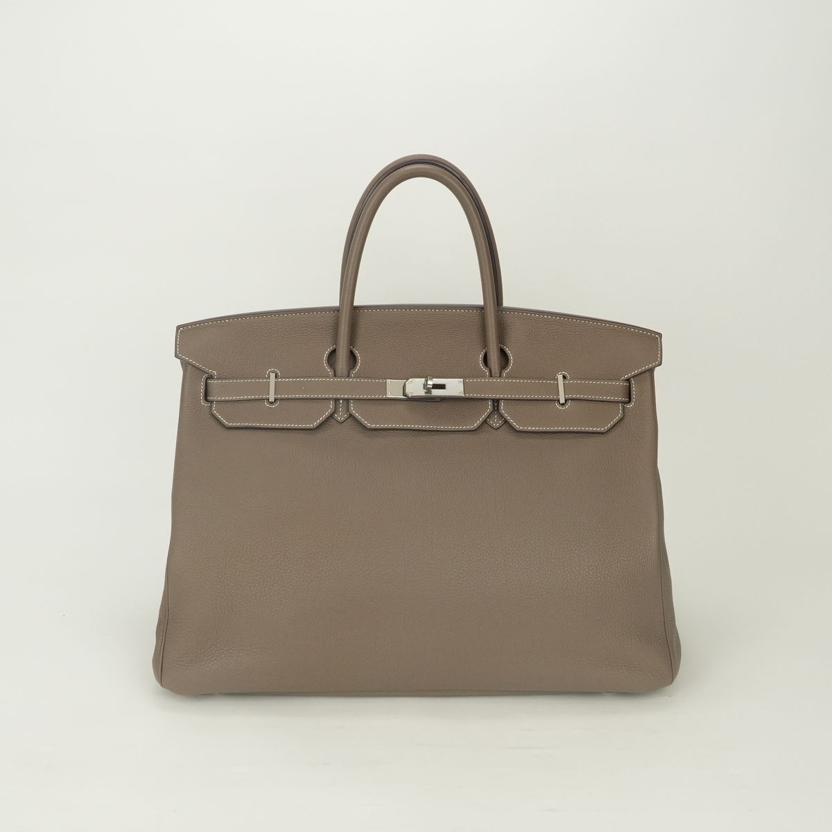 エルメス HERMES バーキン40 バーキン 40 バッグ トートバッグ トゴ エトゥープ Etoupe グレー Gray シルバー金具 ハンドバッグ