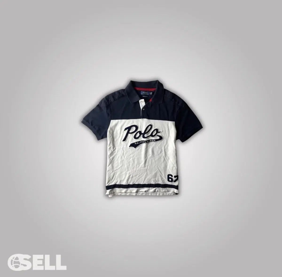 ポロ レタリング カラーTシャツ