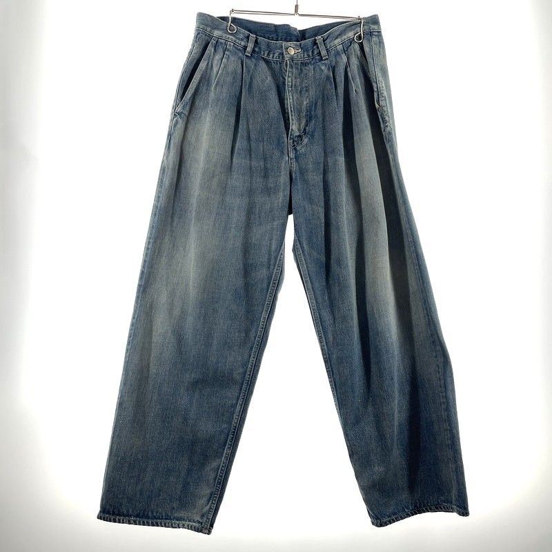 【中古品】 GRAPHPAPER グラフペーパー SELVAGE DENIM TWO TUCK PANTS GU221-40241 セルビッチ デニム ツータック パンツ ボトムス 【151-260811-yo-12-tei】