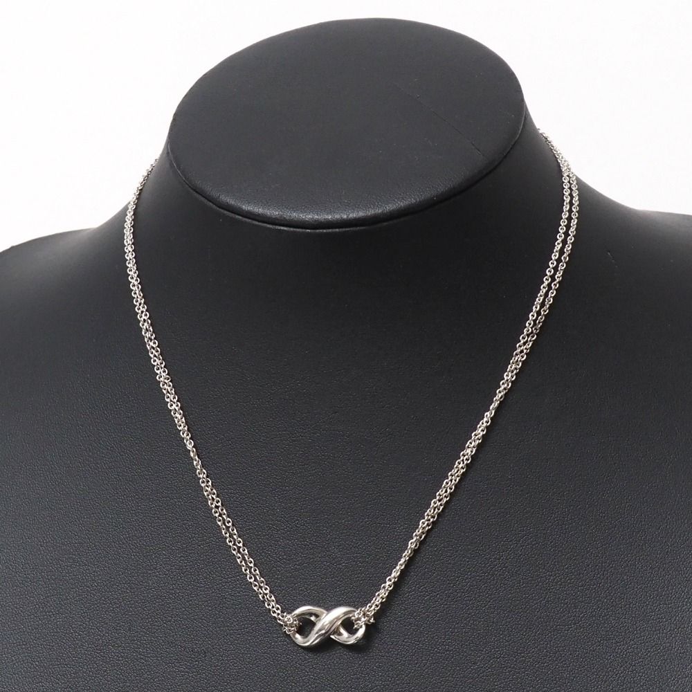 TIFFANY&Co. ティファニー ヴィンテージ ネックレス インフィニティ ダブルチェーン シルバー925 ブランド古着【中古】20260811/RB0326