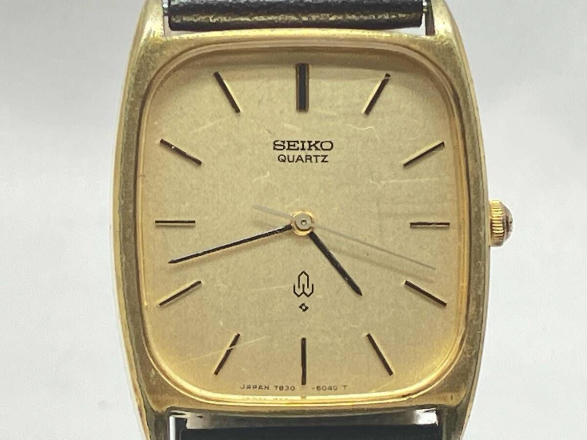ジャンク】 【稼働品】SEIKO(セイコー) シャリオ 7830-5040 ゴールド 