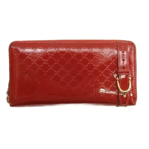 GUCCI グッチ 長財布 レッド グッチ GUCCI マイクログッチシマ柄 長財布 ウォレット 309758 レッド