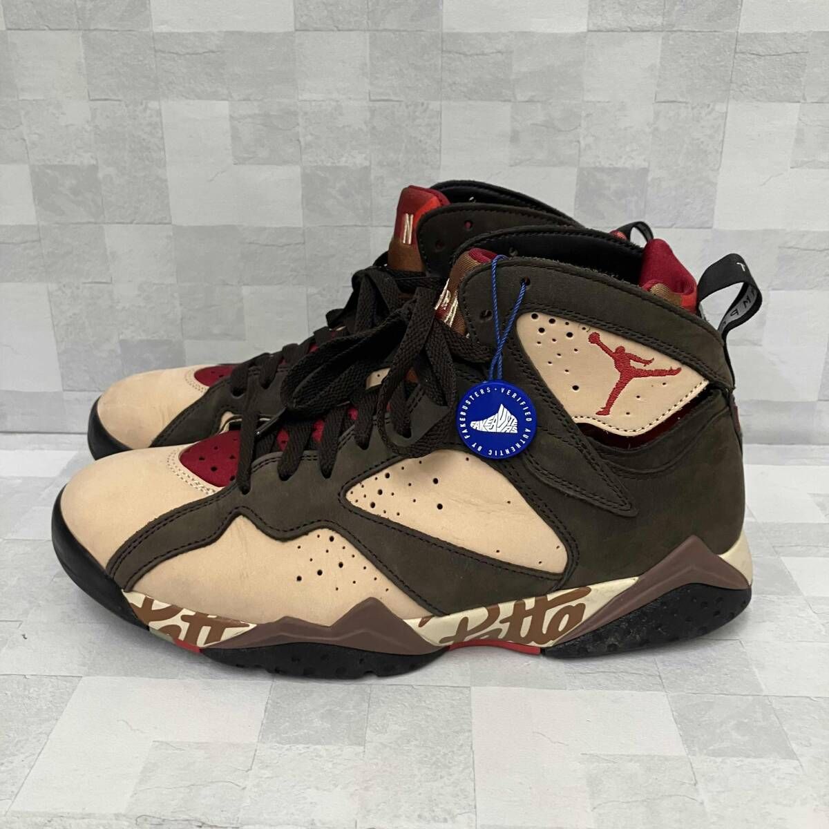 NIKE ナイキ スニーカー Patta × Nike Air Jordan 7 Retro OG 'Shimmer/Brown' AT3375-200 27.5cm ブラウン系 キーホルダー 箱あり