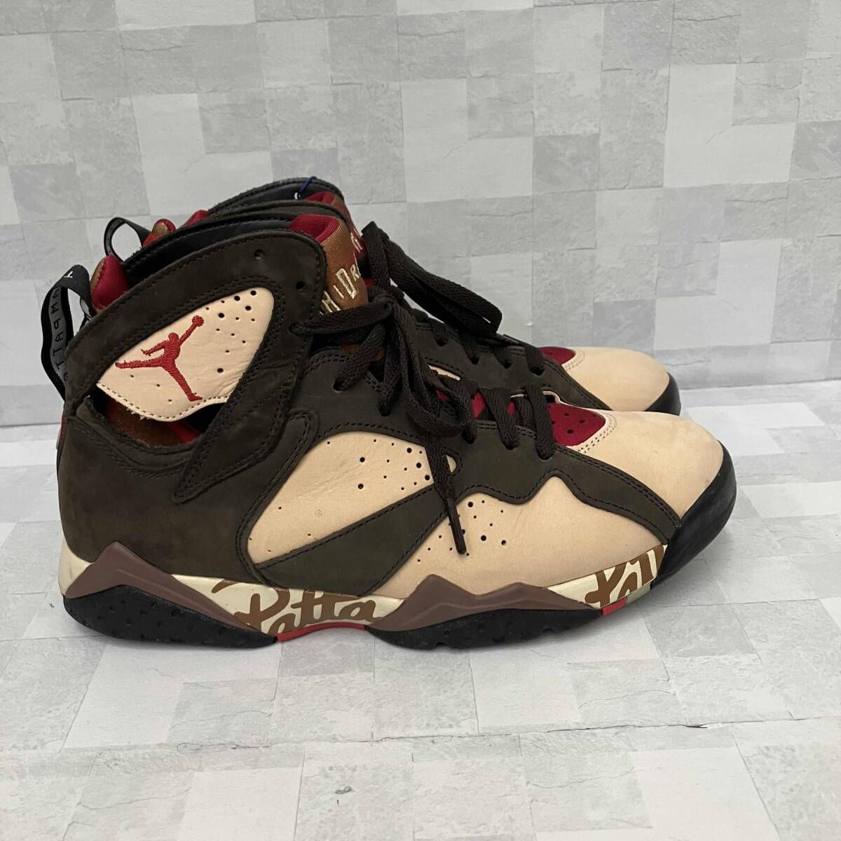 NIKE ナイキ スニーカー Patta × Nike Air Jordan 7 Retro OG 'Shimmer/Brown' AT3375-200 27.5cm ブラウン系 キーホルダー 箱あり