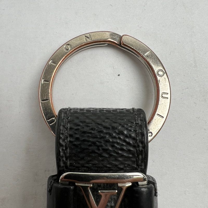 【中古品】 LOUIS VUITTON ルイヴィトン M62706 LVドラゴンヌ ダミエグラフィットキャンバス キーホルダー BLACK 保存袋・箱有 ※使用感あり 【179-260811-io-03-fuzh】