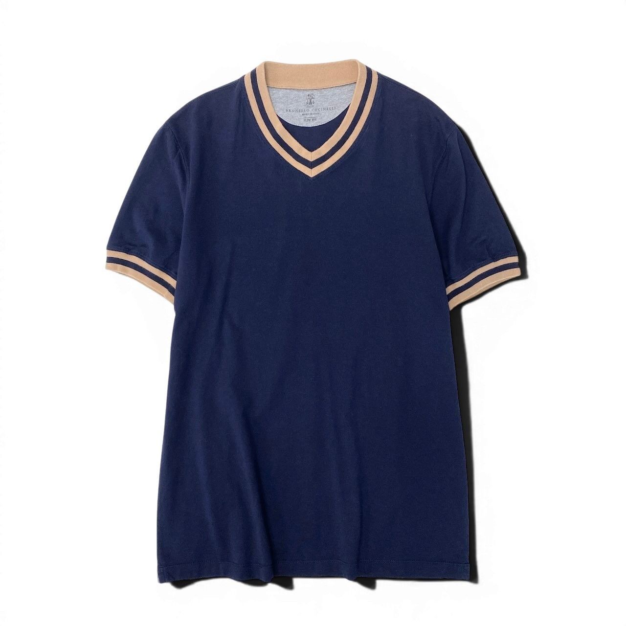 18e29 BRUNELLO CUCINELLI ブルネロクチネリ SLIM FIT リブネック 半袖