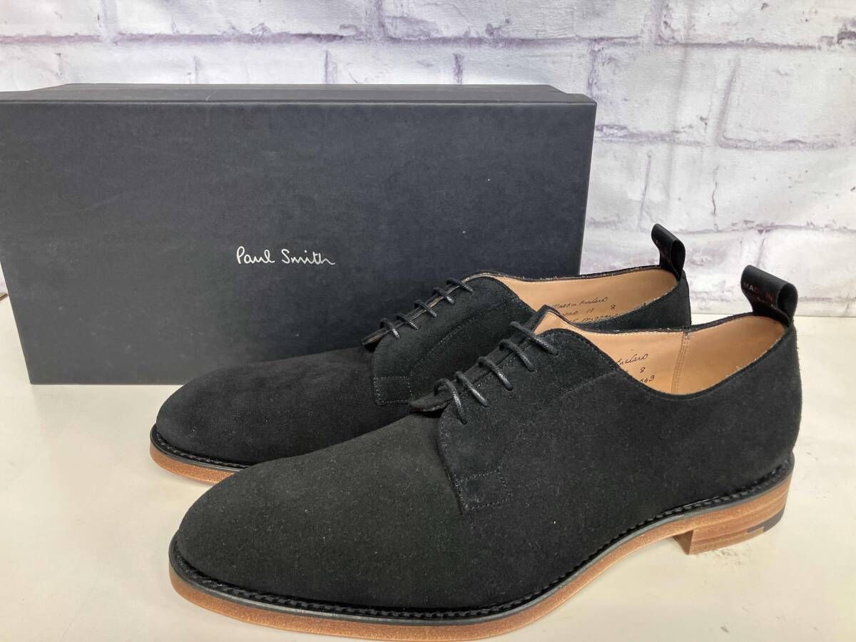 PAUL SMITH ｽｴｰﾄﾞ ﾀﾞｰﾋﾞｰｼｭｰｽﾞ ﾎﾟｰﾙｽﾐｽ ﾌﾞﾗｯｸ 15616/F ｻｲｽﾞ25cm 5ﾎｰﾙ ｲｷﾞﾘｽ製 19,922円