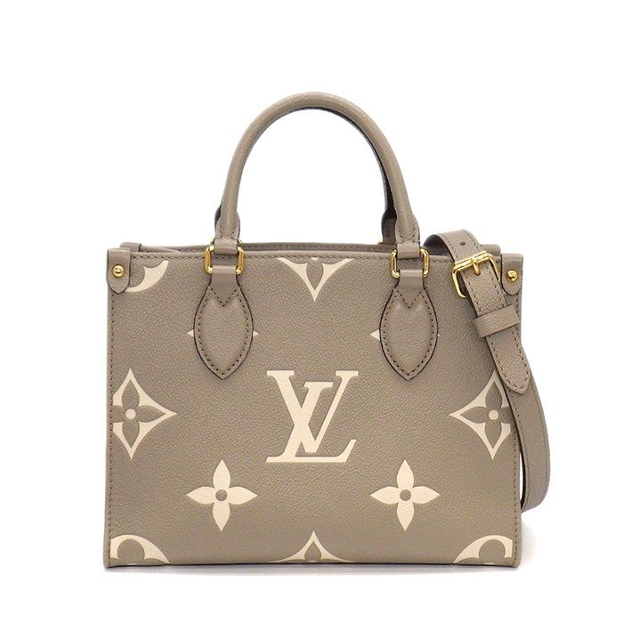 ルイ・ヴィトン LOUIS VUITTON トートバッグ オンザゴー PM M45779 トゥルトレール クレーム バイカラーモノグラムアンプラント 【中古】 173,250円
