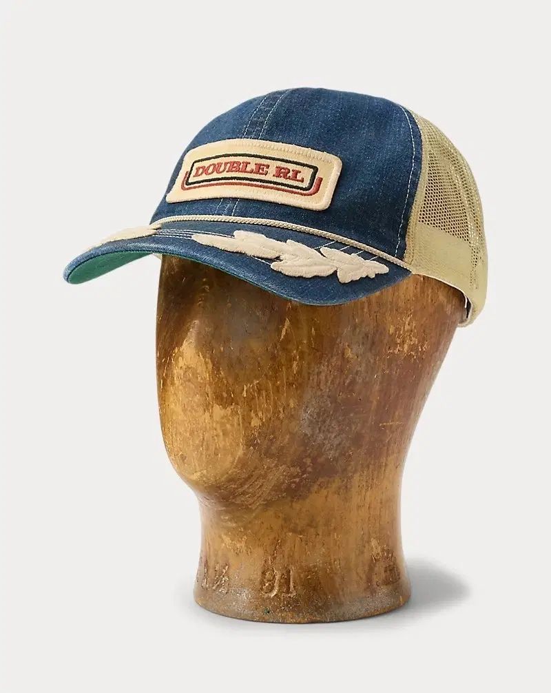RRL(ダブルアールエル) ロゴ パッチ デニム トラッカーキャップ