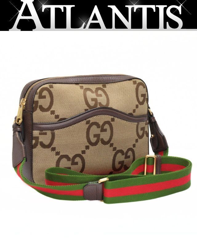Gucci メッセンジャーバッグ ベージュ/ブラウン GUCCI グッチ メッセンジャーバッグ ジャンボGG ベージュ キャンバス