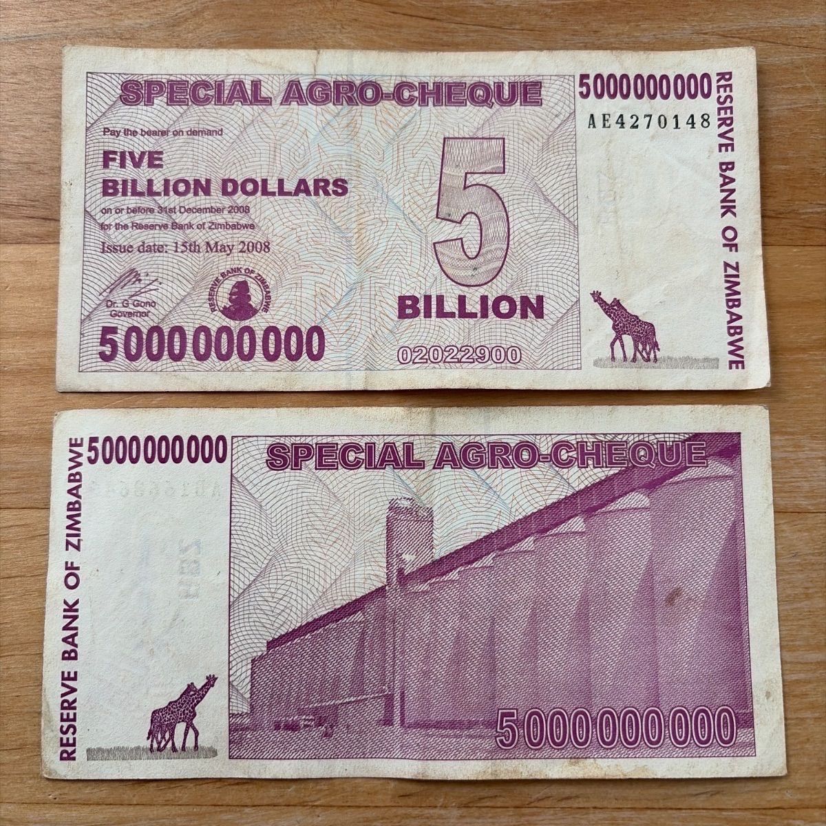 ジンバブエ 50億ドル紙幣 本物1枚 2008年発行 旧貨幣 - メルカリ