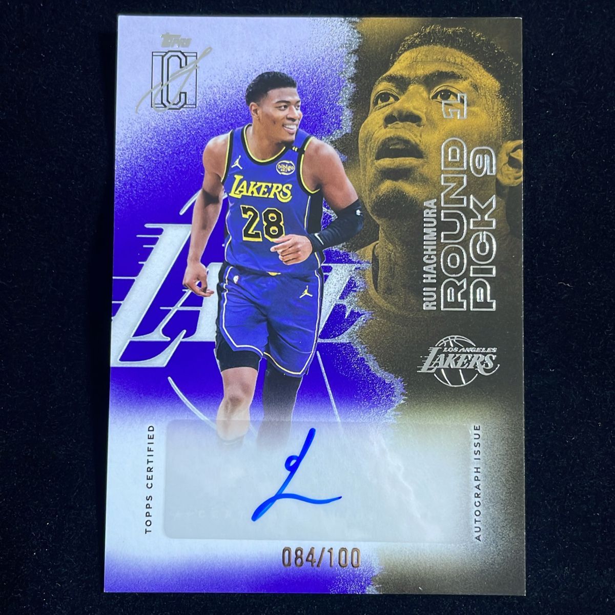 八村塁 Hachimura Rui Topps Signature Class Veteran Class 2026 /100 Purple Auto サイン 直筆 レイカーズ Lakers