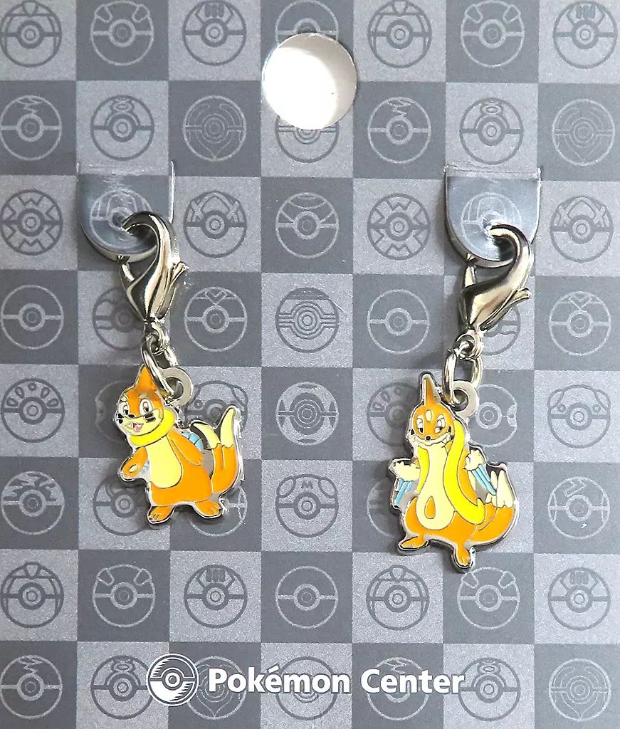 [Used] Key Holder 418. Buisel (Open Mouth) & 419. Frozel Nationwide Zukan Metal Charm (Set of 2) “Pokemon” Pokemon Center Limited