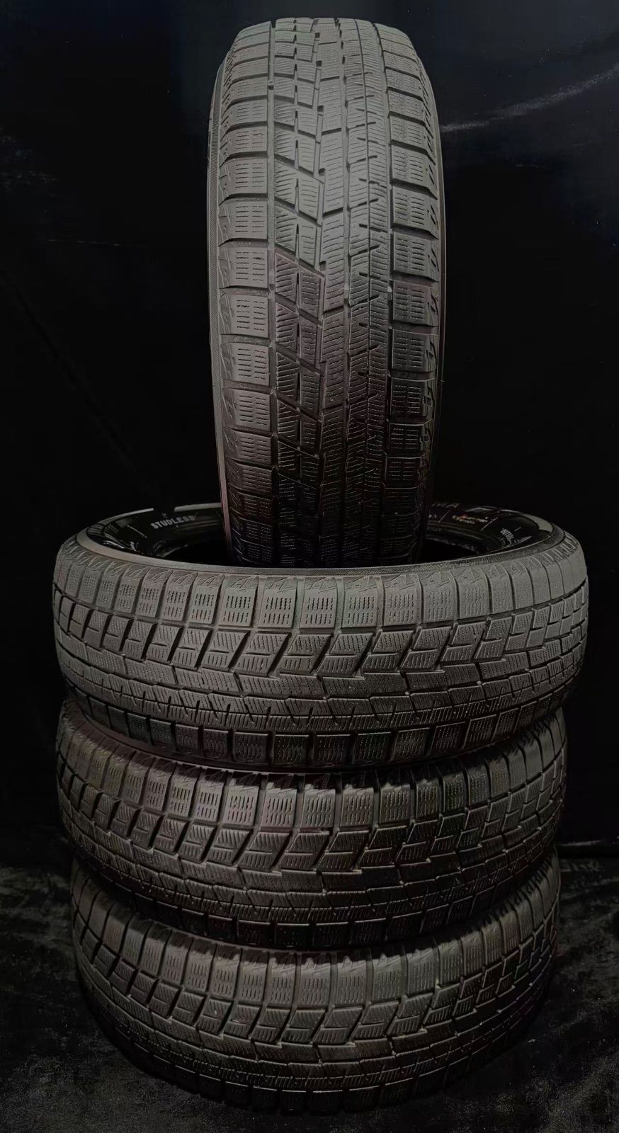 23年製　中古タイヤ4本セット　ヨコハマ　185/60R15 84Q 8分山　スタッドレスタイヤ　T-214