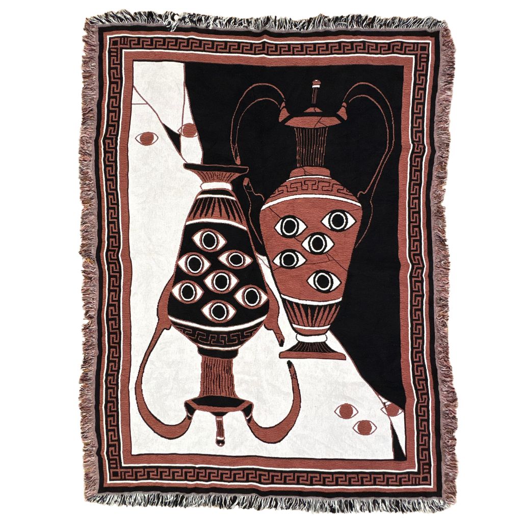 vintageラグ ブランケット マルチカバー タペストリー ギリシャ 壺 アート 絵画 ゴシック Rug Blanket Art Vase 4260 7,100円