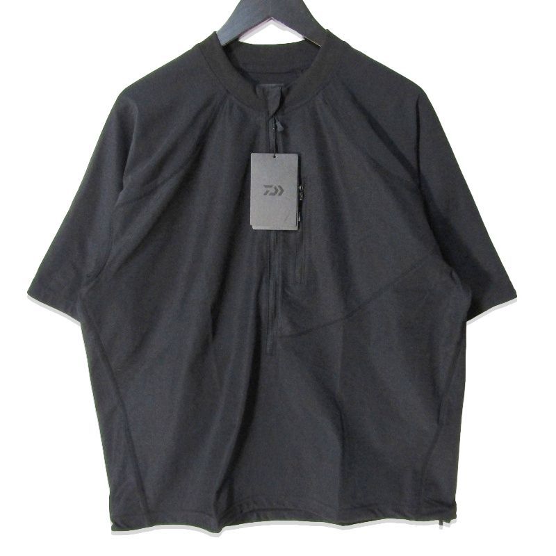未使用 DAIWA PIER39 ダイワピア39 TECH RUN-GUN S/S TEE BE-71026 半袖Tシャツ ハーフジップ ドローコード ブラック 黒 M 27114569