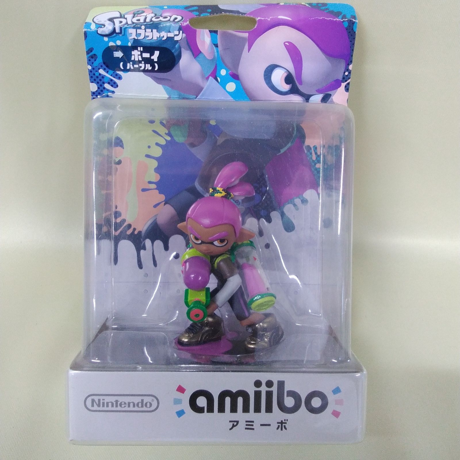 未使用 amiibo アミーボ スプラトゥーン イカ ボーイ パープル 任天堂