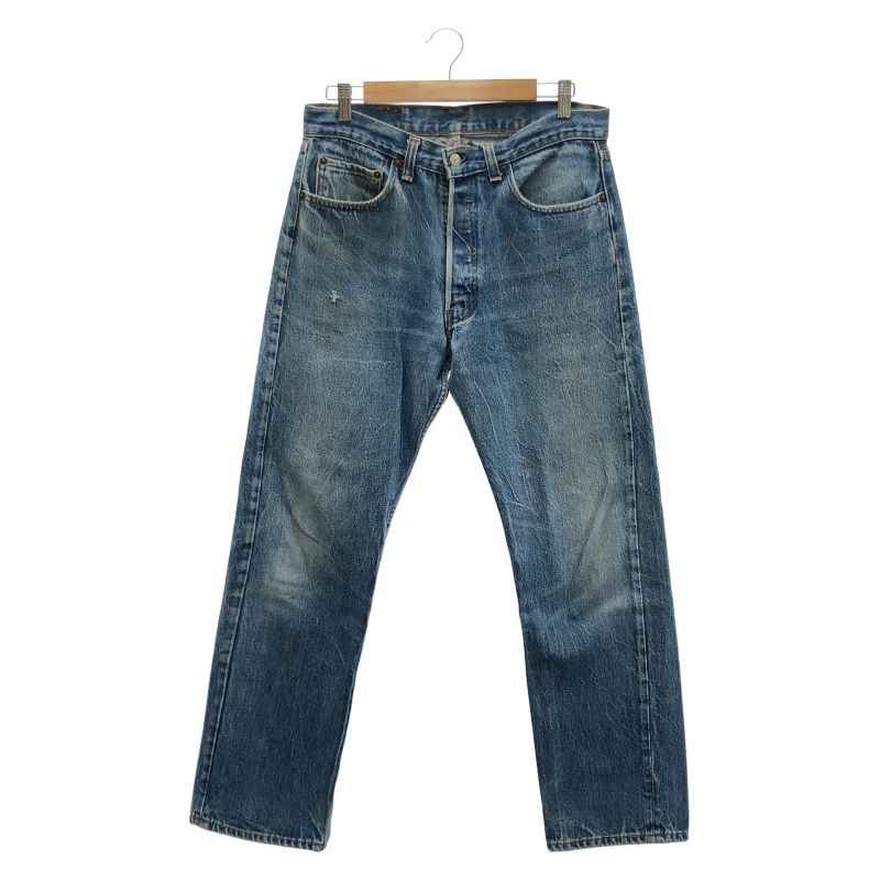 【中古】LEVI'S 501 デニムパンツ W34 L32 ブルー リーバイス ボタン裏653[10]