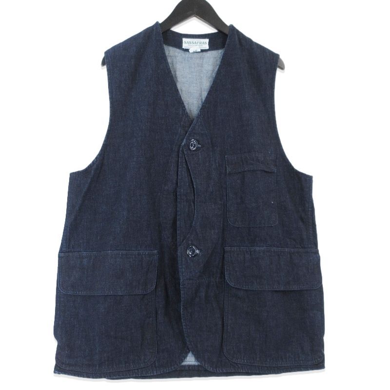 SASSAFRAS デニム ベスト SASSAFRAS ササフラス GARDEN TOUGH VEST 9oz Denim デニムベスト