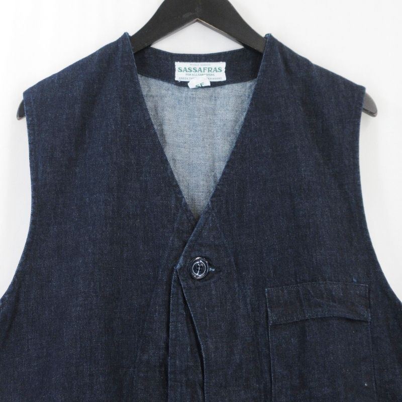 SASSAFRAS ササフラス GARDEN TOUGH VEST 9oz Denim デニムベスト
