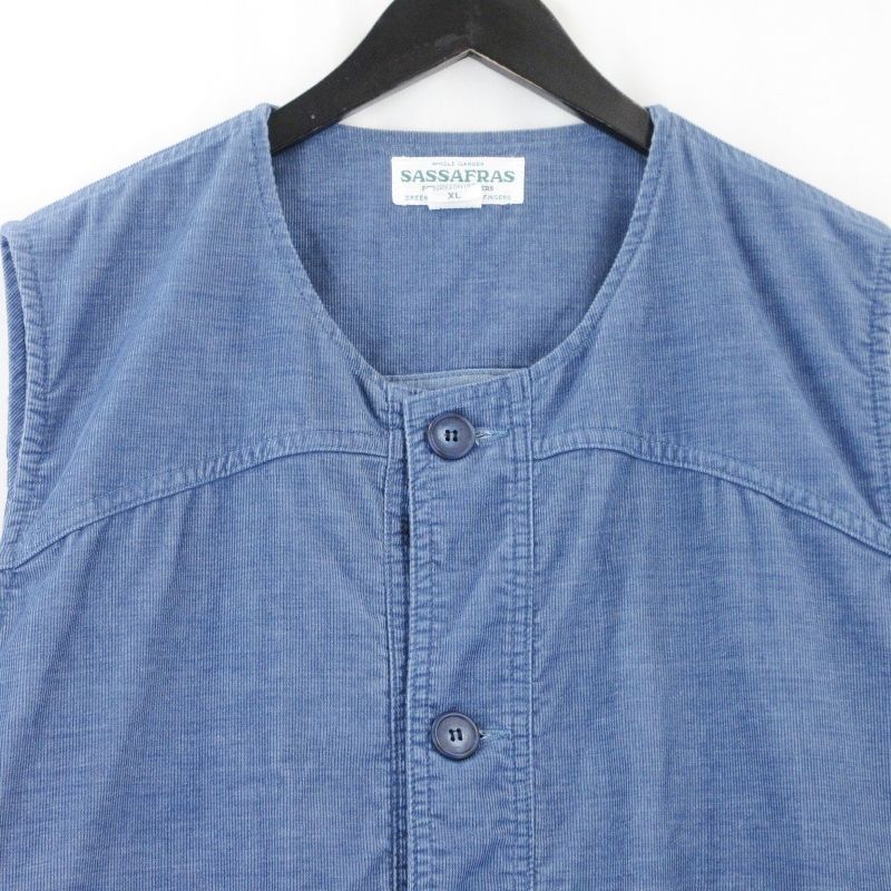 SASSAFRAS ササフラス Overgrown Hiker Vest T/C Summer Cord オーバー