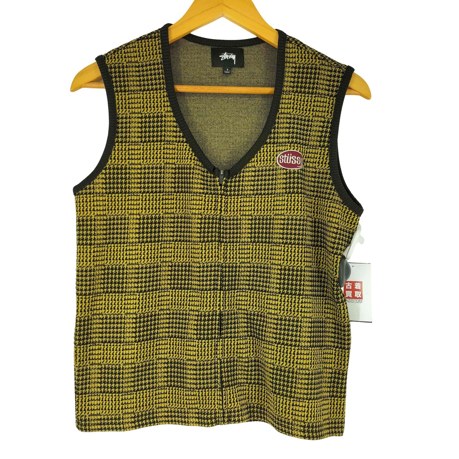 ステューシー Stussy Lola Plaid Zip Front Tank 千鳥格子 ロゴ