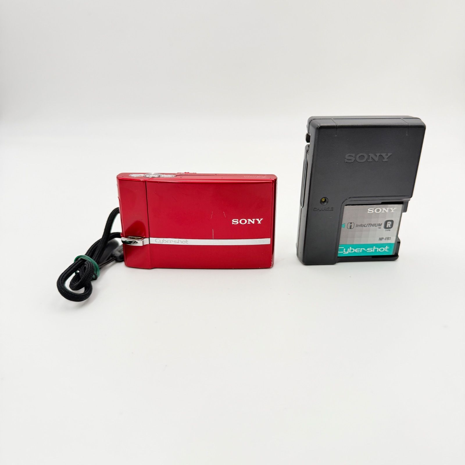 SONY Cyber-shot DSC-T50 レッド コンデジ デジカメ 0831 ソニー