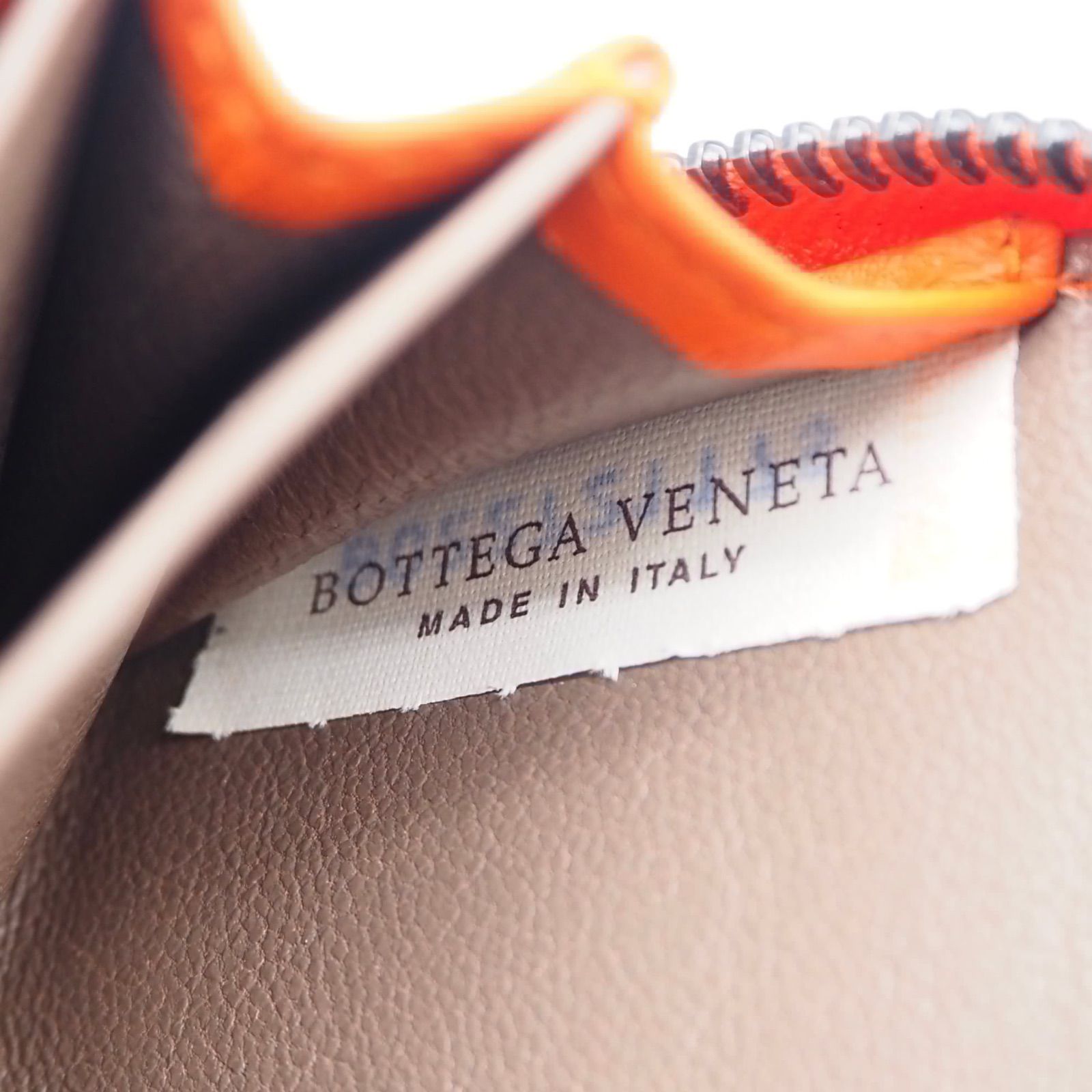 BOTTEGA VENETA イントレチャートコインケース オレンジ レザー