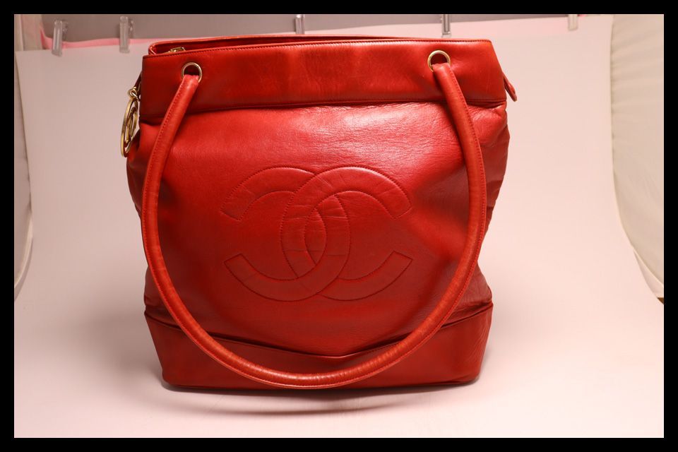 ■シャネル　1番台　ラムスキン　レッド　トートバッグ　CHANEL■0730olo34080