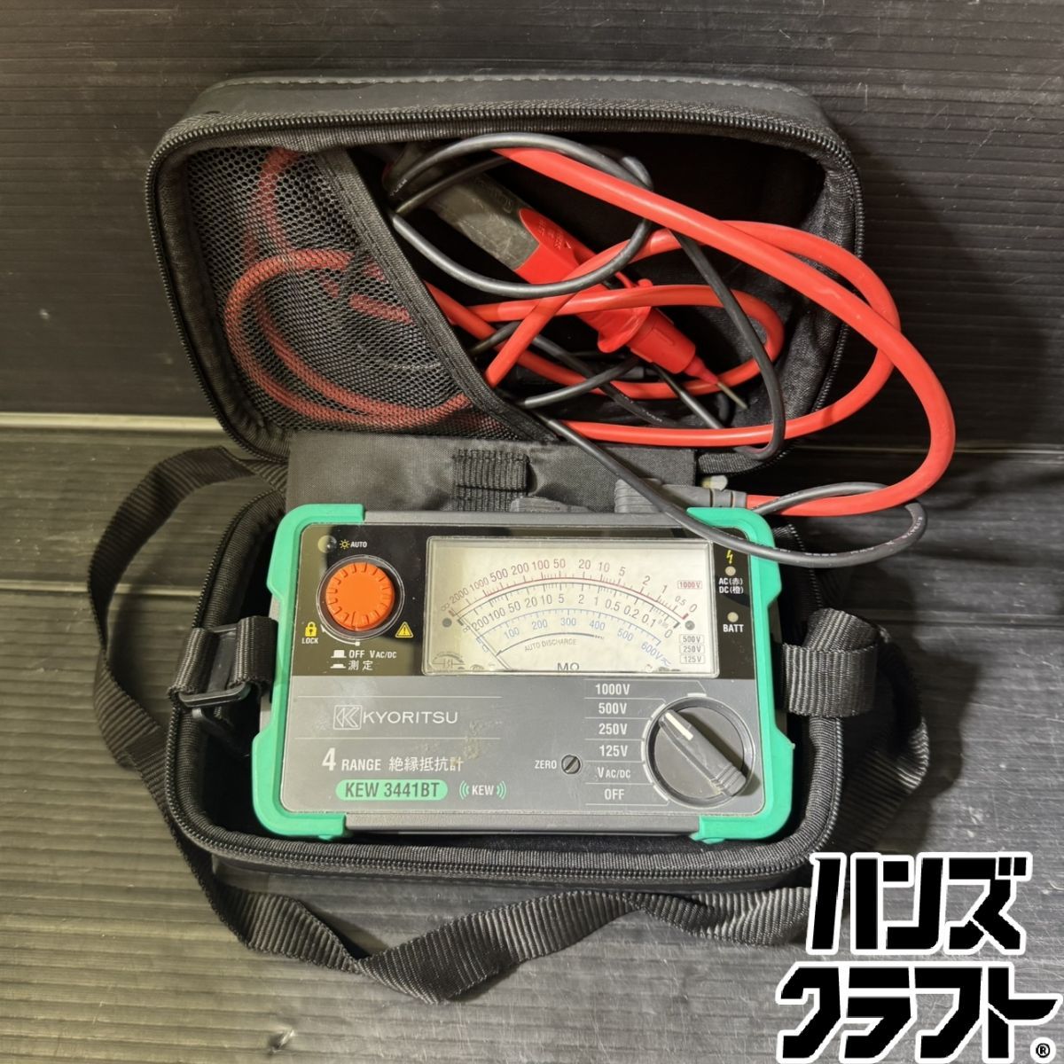 ▼【中古】KYORITSU 3レンジアナログ絶縁抵抗計 KEW3431 共立電気計器 アナログマルチテスター