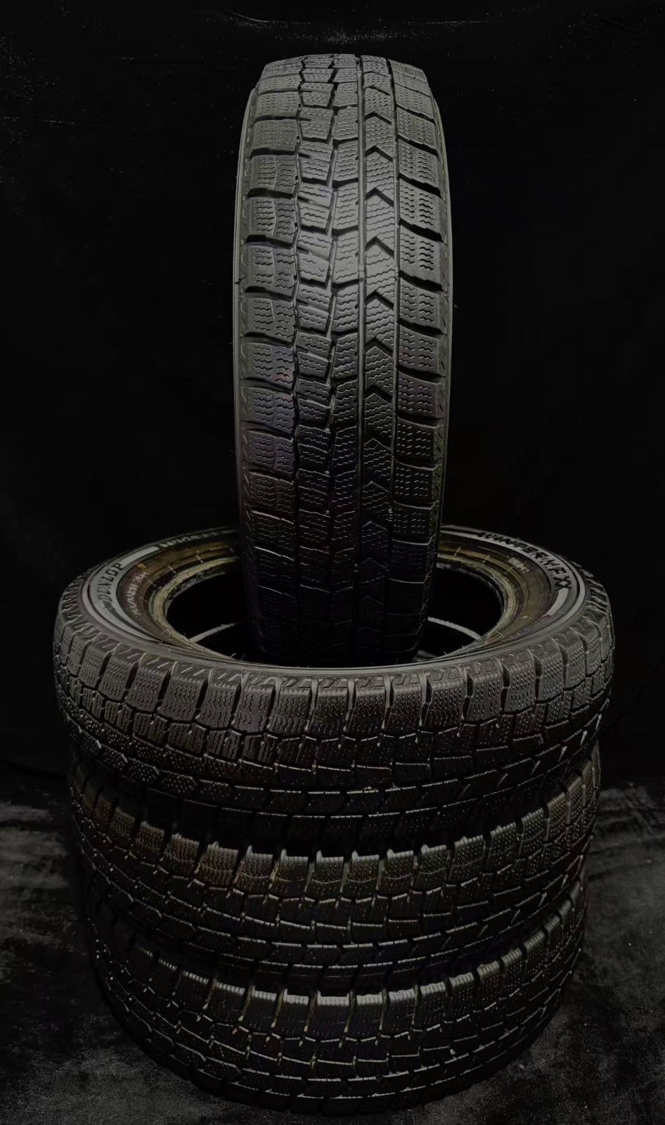23年製　中古タイヤ4本セット　ダンロップ　155/65R15 75Q 8分山　スタッドレスタイヤ　T-231