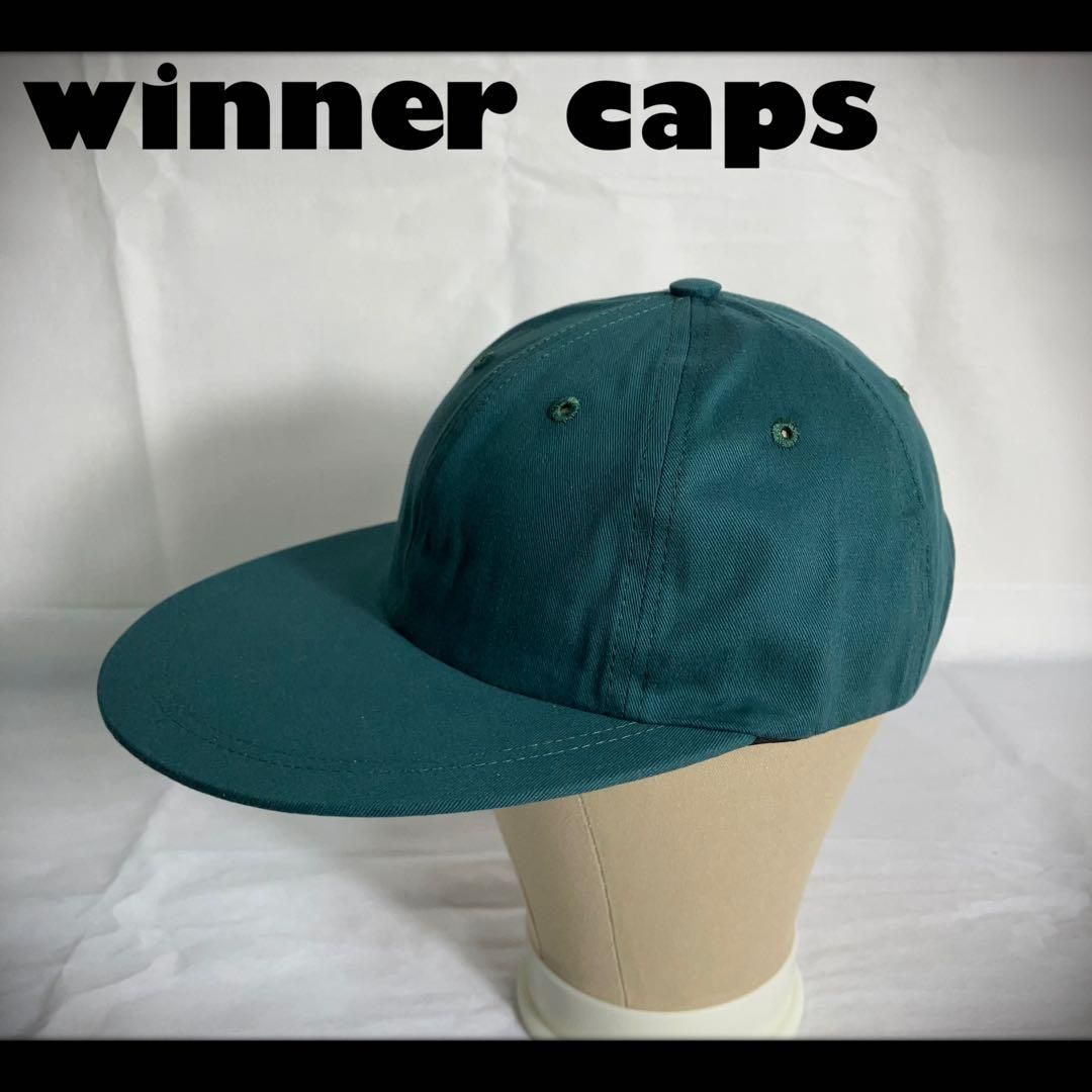 【新品 USA製】Winner Caps キャップ ロングビル コットン 深緑