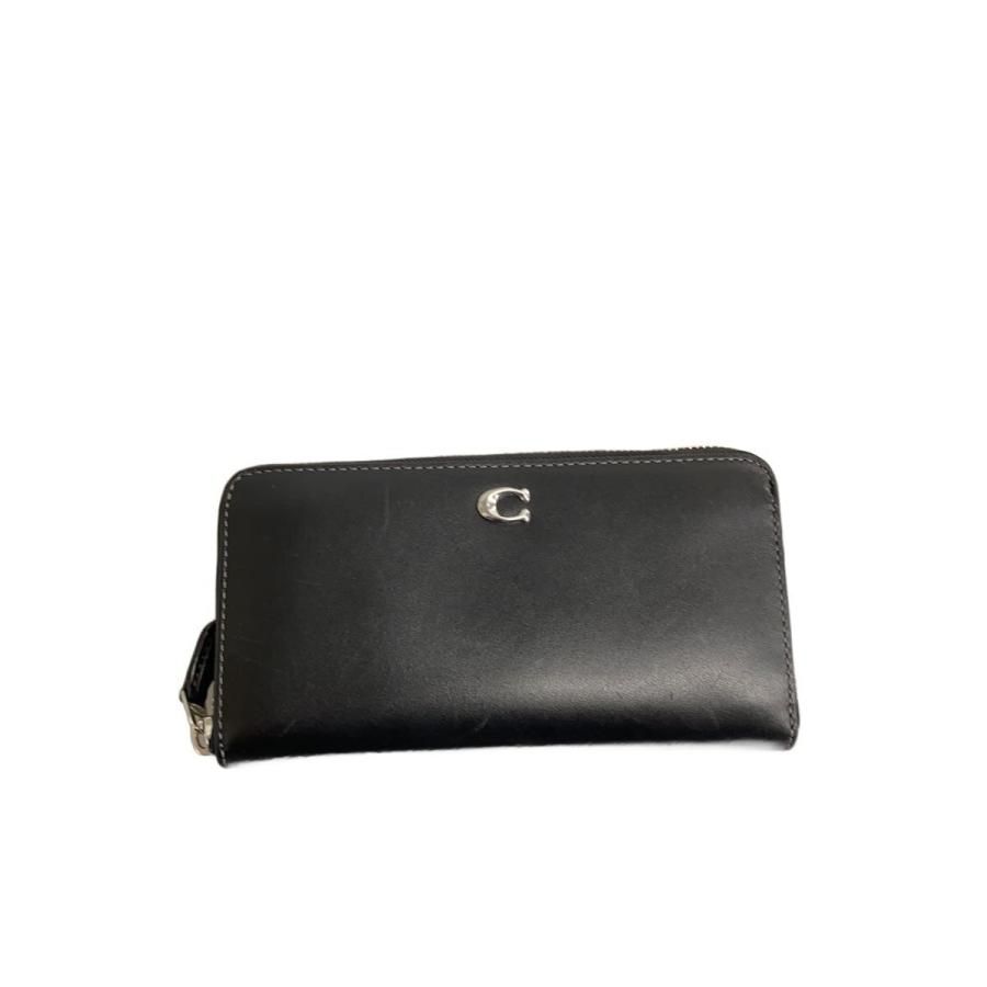 COACH アコーディオンジップウォレット 長財布 レザー BLK レディース CR548