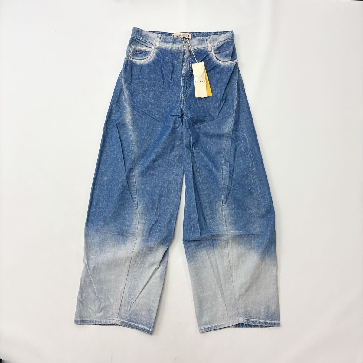 保管品 MARNI マルニ garment dyed foock twist denim trousers ガーメントダイ デニム トラウザーズ 00B50 30 定価179,300円 80717 0370