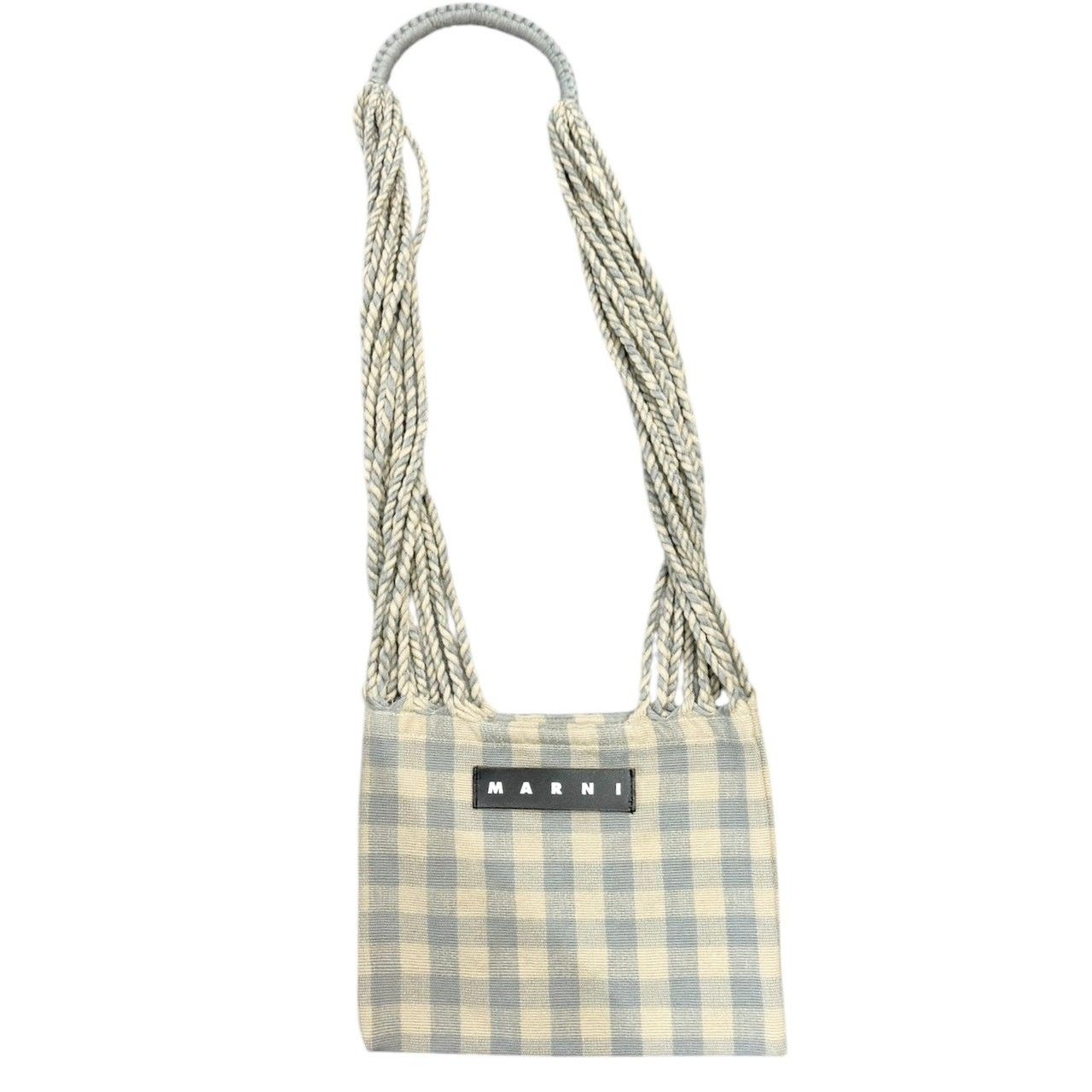 MARNI マルニ チェック柄ハンモックバッグ ブルー 15645 - メルカリ