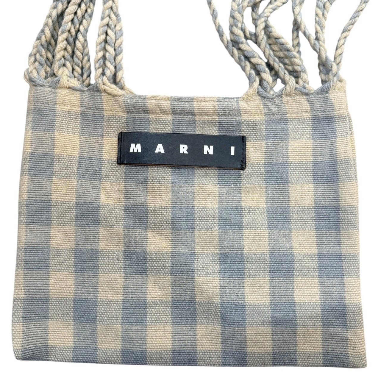 MARNI マルニ チェック柄ハンモックバッグ ブルー 15645 - メルカリ