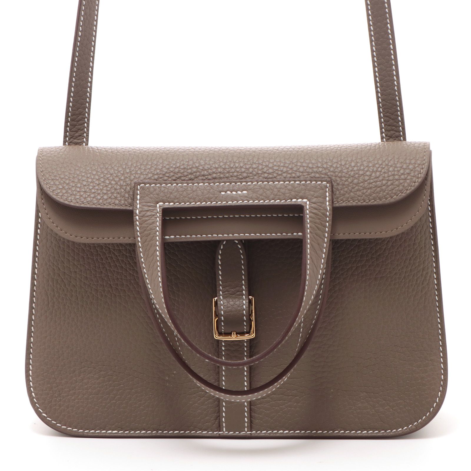 HERMES エルメス アルザン25 エトゥープ/GP ショルダーバッグ トリヨンクレマンス エトゥープ/ゴールド金具 W 2024年頃製造刻印 ユニセックス【中古】471