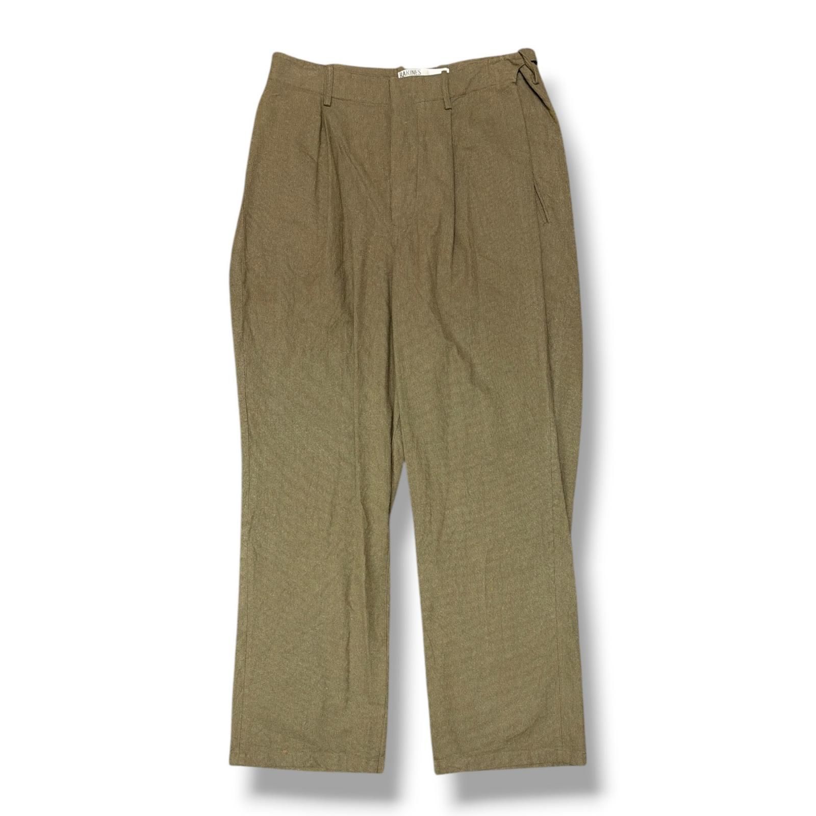RAKINES コットンシルク1タックトラウザー パンツ ラキネス 05S21HN062P カーキ 2 （21063M） 14,454円