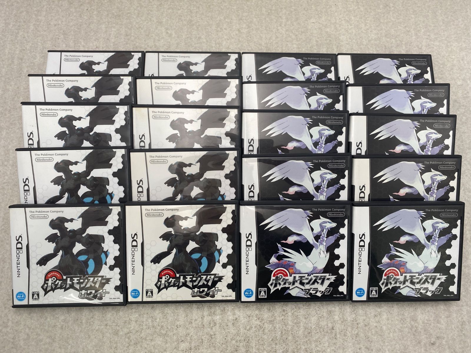 ポケットモンスター　ホワイト・ブラック【動作品】　 　DSソフト　20点　【ケース付き】