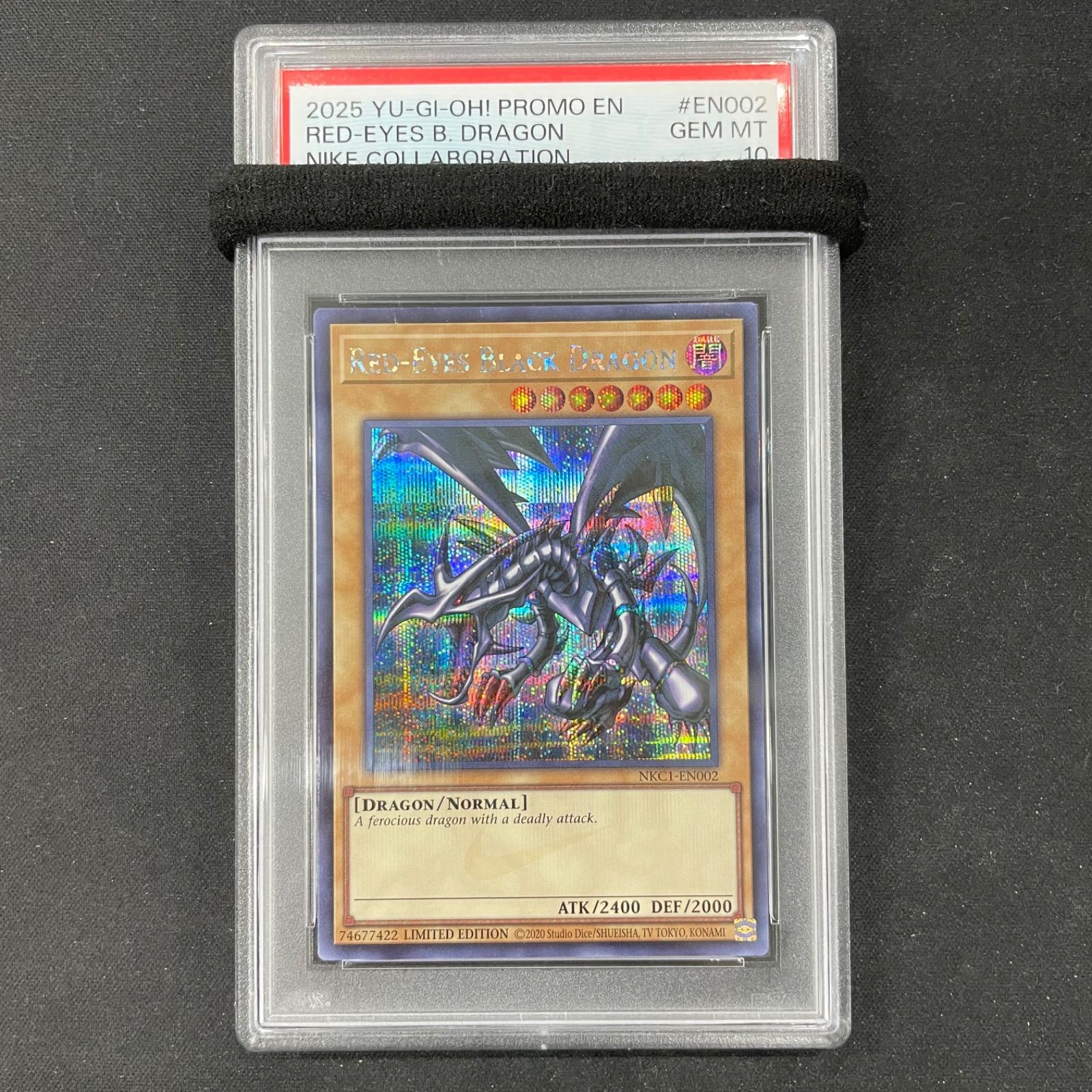 遊戯王 PSA10 真紅眼の黒竜 ナイキ NIKE シークレットレア NKC1-EN002