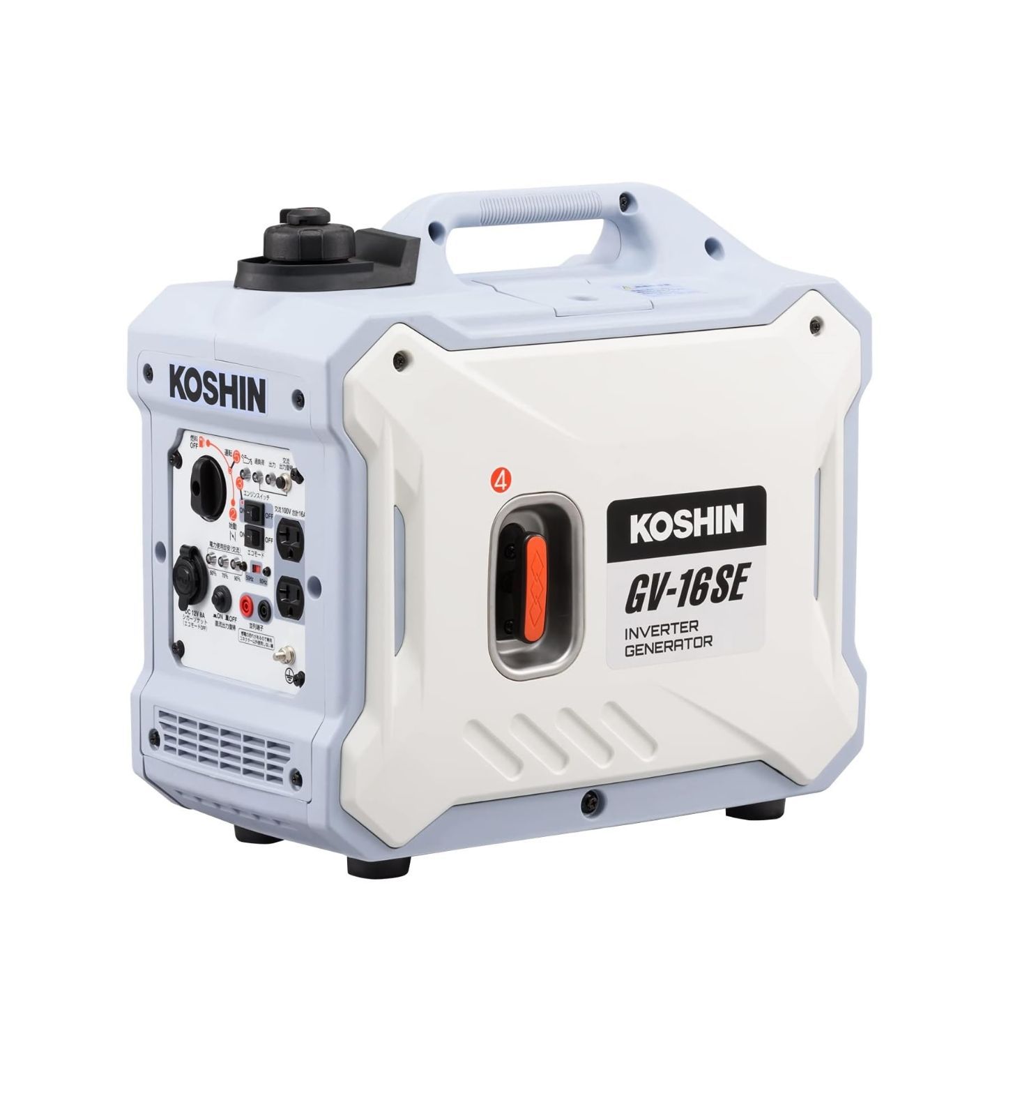 シガーソケット USB 切替 静音 50Hz/60Hz アウトドア AC-100V 1.6kVA レジャー 定格出力 防災 GV-16SE 備蓄 正弦波 発電機 災蓄 インバーター 非常用 工進(KOSHIN)