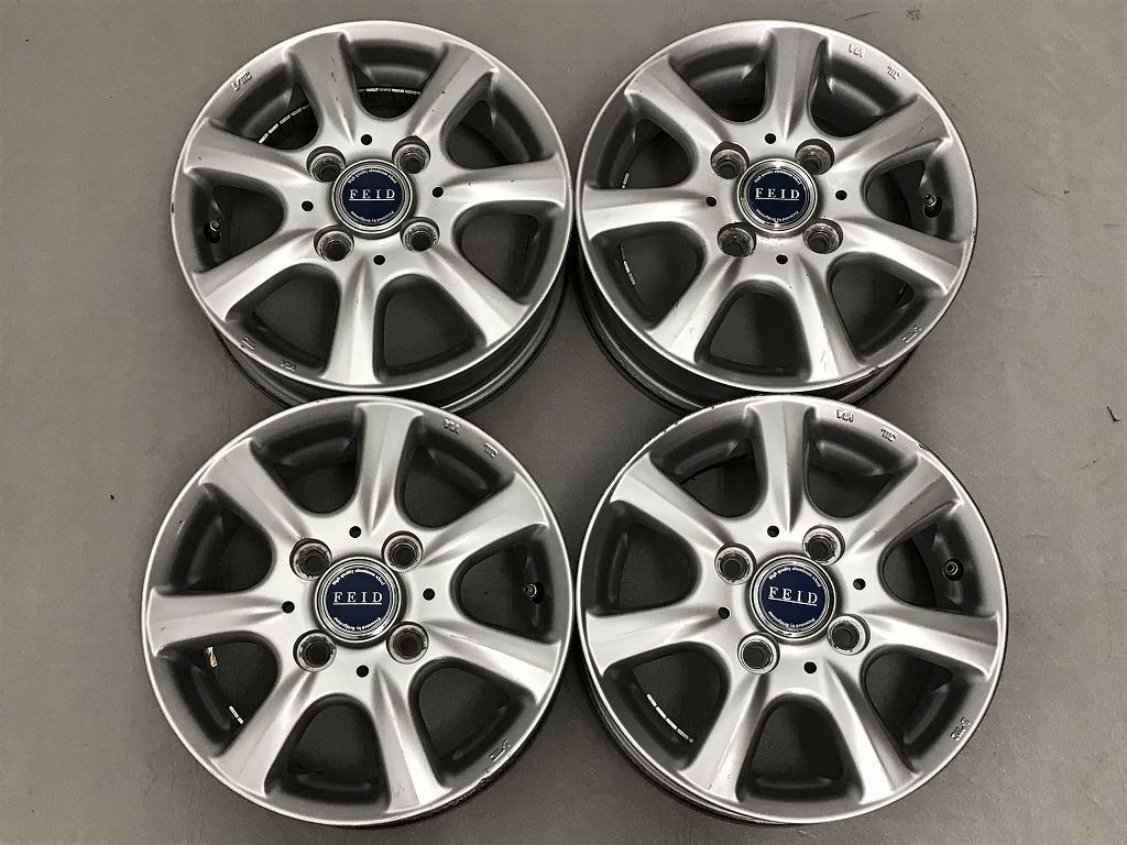 ◎軽トラ 軽バン 軽貨物車用 送料無料 小傷 良品 12inc 4J +40 100/4H JWL-T 車検適合 即納 4本 検) ハイゼット キャリィ エブリィ N-VAN