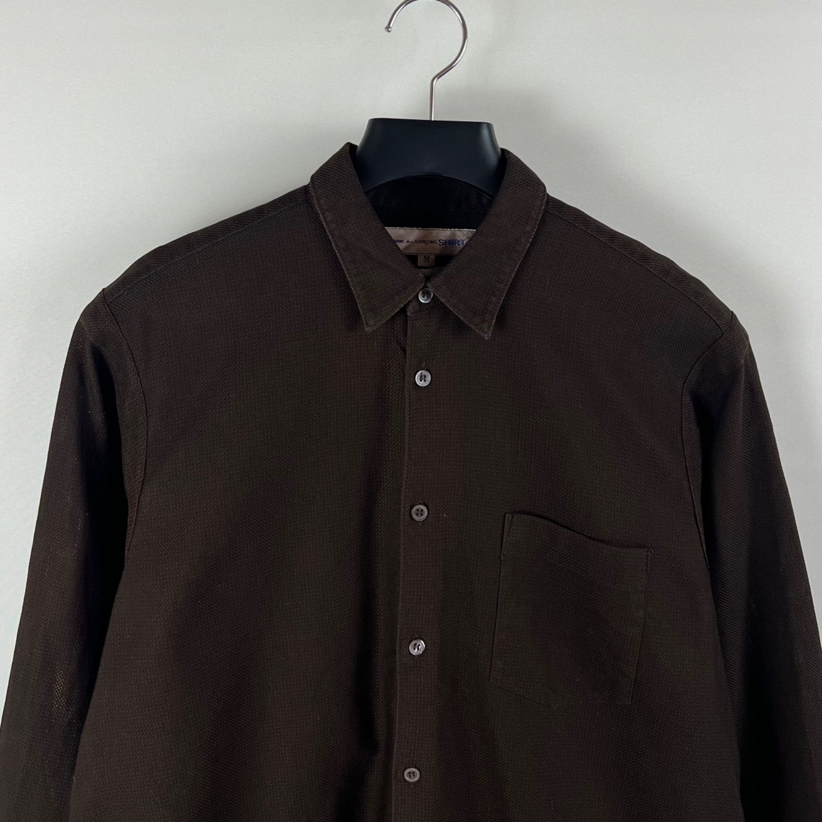 90's COMME des GARCONS SHIRT絹100％長袖シャツM COMME des GARCONS SHIRT 90s CDG archive dye shirts M