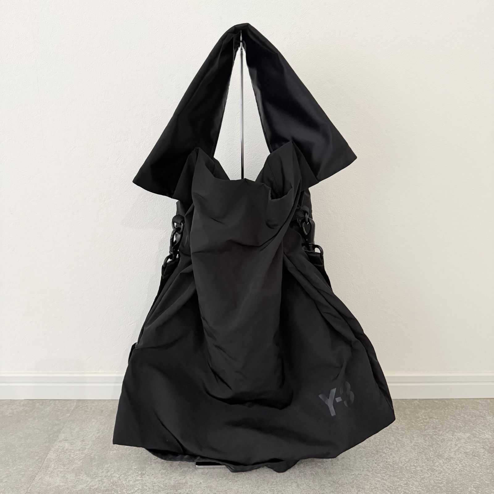 Y-3 パッカブル ショルダーバッグ 2WAY トート ロゴ プリント YOHJI